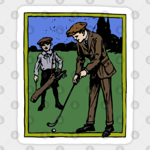 Golf Vintage Caddy Boy Golf Sticker TeePublic